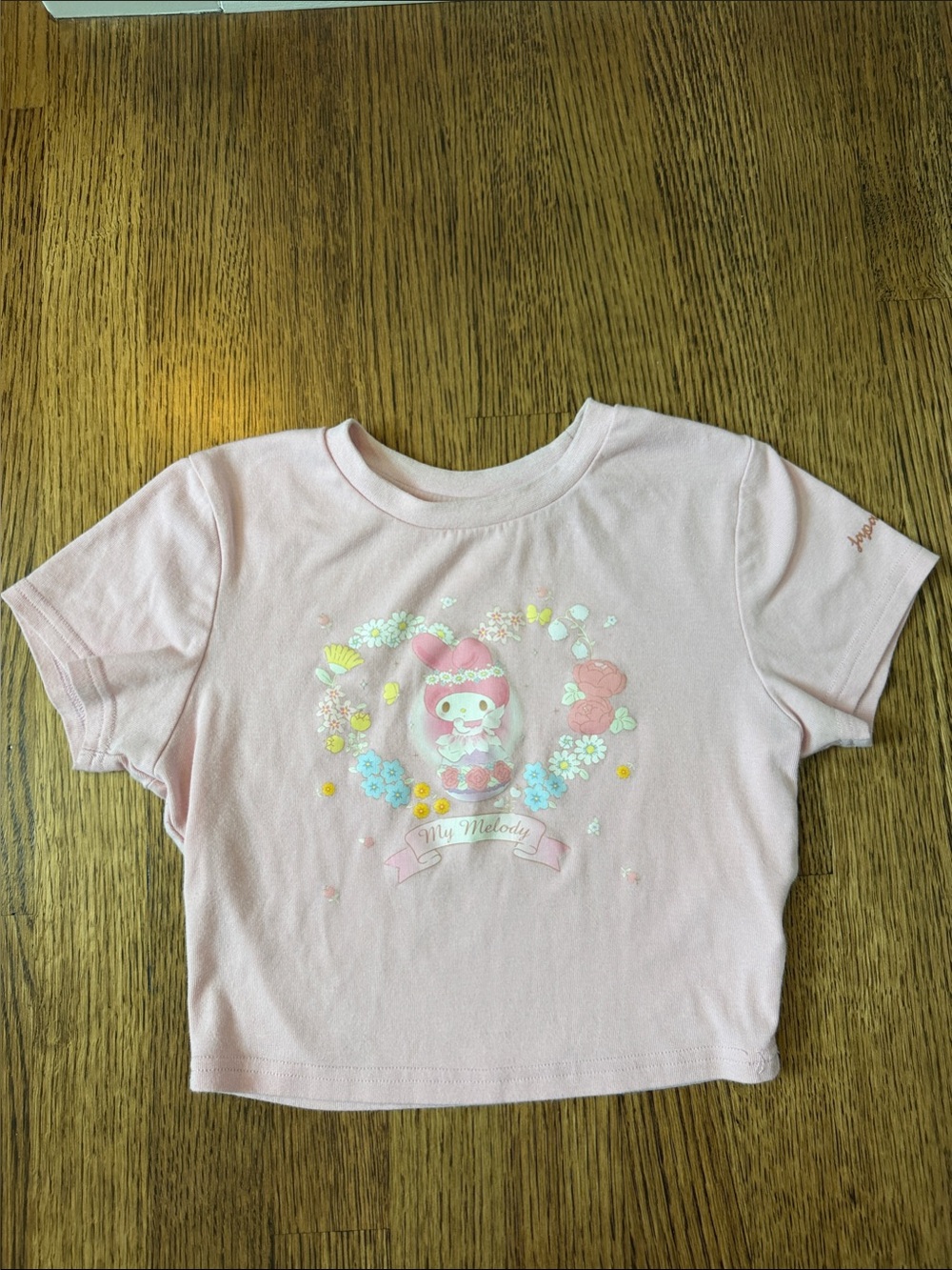 Sanrio/JapanLA My Melody Light Pink Floral Graphic Tee